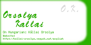 orsolya kallai business card
