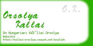 orsolya kallai business card